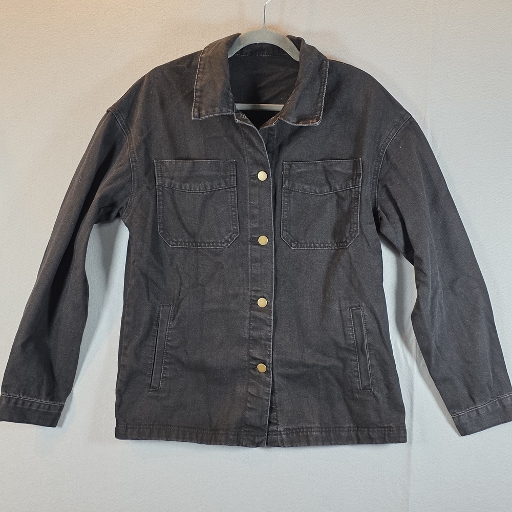 Women's Black Denim Jacket Size Small Barn Coat